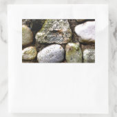 Veldsteen, stenen, gesteente, gestormde steen, roe rechthoekige sticker (Tas)