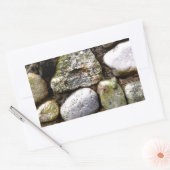 Veldsteen, stenen, gesteente, gestormde steen, roe rechthoekige sticker (Envelop)