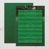 Velduitnodiging voor voetbal kaart (Voorkant / Achterkant)