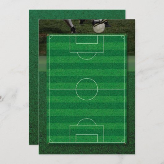 Velduitnodiging voor voetbal kaart (Voorkant / Achterkant)