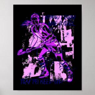 Veldveld Hockey Zegt Games Like A Girl Veld Poster