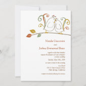 Veldvogels op trouwe huwelijksuitnodigingen kaart (Voorkant)