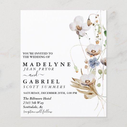 Veldvrije bloem Waterverf (Voorkant)