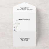 Veldvrije ventilatorWaterverf All In One Uitnodiging (Buitenkant)