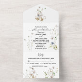 Veldvrije ventilatorWaterverf All In One Uitnodiging (Binnen)