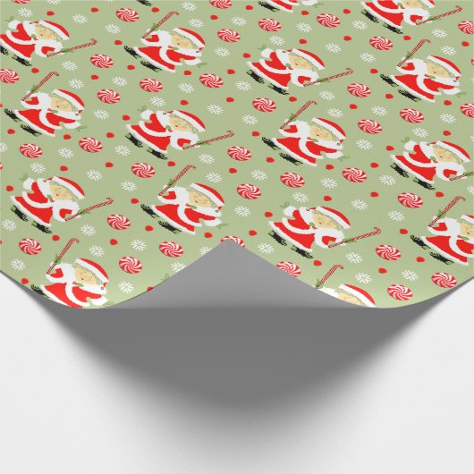 Veldzakkerstrappapier voor kerstmis cadeaupapier (Hoek)