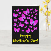 Vele Artistieke Vlinders + "Gelukkig Moederdag! " Kaart (Gele Bloem)