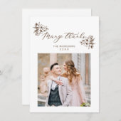 Vele Bedankt Bindende Floral Whimsical Script (Voorkant / Achterkant)