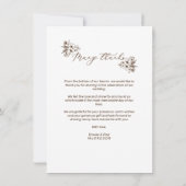 Vele Bedankt Bindende Floral Whimsical Script (Achterkant)