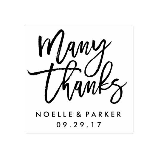 Vele Bedankt Weddenschap Rubberstempel (Afrduk)