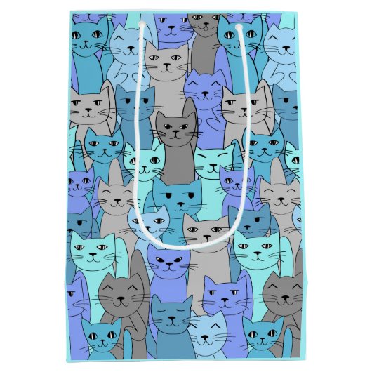 Vele blauwe katten, cadeautas voor design (Achterkant)