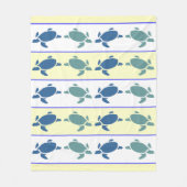 Vele blauwe schildpadden met schroefdraad fleece deken (Voorkant)