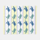 Vele blauwe schildpadden met schroefdraad fleece deken (Voorkant (Horizontaal))