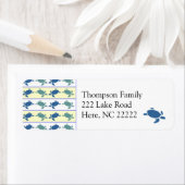 Vele Blauwe Turtles keren de Etiketten van het Adr (Insitu)