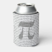 Vele Cijfers van de wiskundige Constante van Pi Blikjeskoeler (Blikje Achterkant)