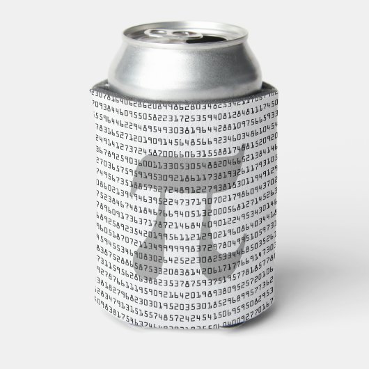 Vele Cijfers van de wiskundige Constante van Pi Blikjeskoeler (Blikje Achterkant)