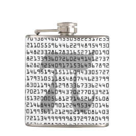 Vele Cijfers van de wiskundige Constante van Pi Heupfles