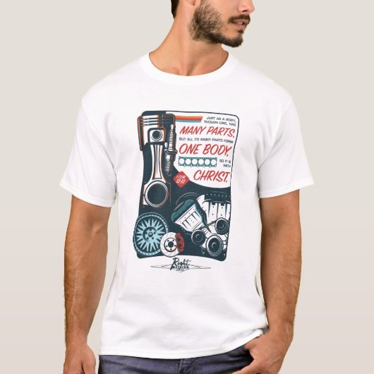 Vele delen, één lichaam t-shirt (Voorkant)