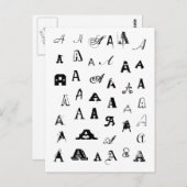 Vele Doopvonten. Uw Brief. Het Briefkaart van het (Voorkant / Achterkant)