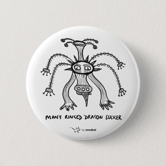 Vele Dragon Sucker Ronde Button 5,7 Cm (Voorkant)