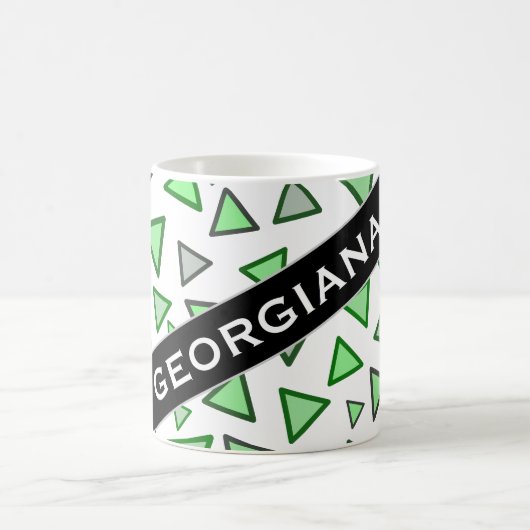 Vele driehoeken kleurden Diverse schaduwen van Gro Koffiemok (Center)