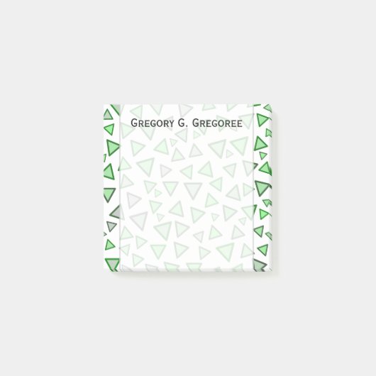 Vele driehoeken kleurden Diverse schaduwen van Gro Post-it® Notes (Voorkant)