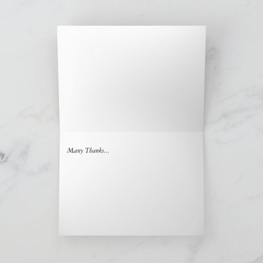 Vele Dunne Q's - dank u Bedankkaart (Binnen)