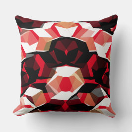 Vele gekleurde zeshoeken met kleurloze delen, op r kussen