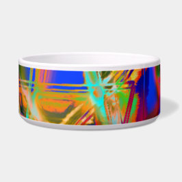 Vele gekromde vierkantjes met kleurrijke 'borstels voerbakje