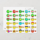 vele gezichten briefkaart (Voorkant / Achterkant)