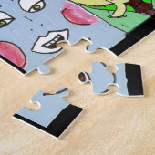 Vele gezichten van geluk legpuzzel (Zijkant)