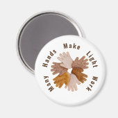 Vele handen maken licht werk geroosterde handen po magneet (Voorkant / Achterkant)