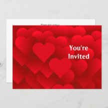 Vele harten Bridal Shower Uitnodiging