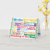 Vele het Geven Gedachten - Wenskaart Kaart (Gele Bloem)