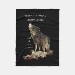 Vele Inspirerend Wolf Quote met grote stemmen Fleece Deken