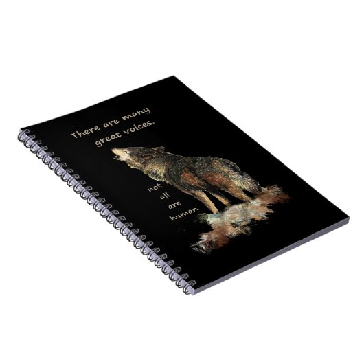 Vele Inspirerend Wolf Quote met grote stemmen Notitieboek (Rechterzijde)