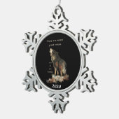 Vele Inspirerend Wolf Quote met grote stemmen Tin Sneeuwvlok Ornament (Rechts)