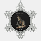 Vele Inspirerend Wolf Quote met grote stemmen Tin Sneeuwvlok Ornament (Voorkant)