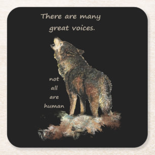 Vele Inspirerend Wolf Quote met Weg Kartonnen Onderzetters