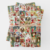 Vele kerstman inpakpapier vel (In situ)