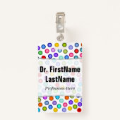 vele kleurrijke cirkels; Persoonlijke naamkaart Badge (Achterkant met clip)