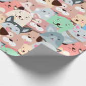 Vele kleurrijke Dogs Design Wrapping Paper Roll Cadeaupapier (Hoek)