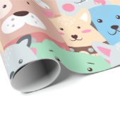 Vele kleurrijke Dogs Design Wrapping Paper Roll Cadeaupapier (Rol Hoek)