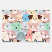 Vele kleurrijke honden inpakpapier vel (Voorkant)