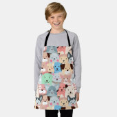 Vele kleurrijke honden schort (Gedragen)