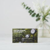 Vele klokken motivatie grijze rechthoek monogram b visitekaartje (Staand voorkant)