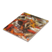 Vele koi carp multicolor tegeltje (Zijkant)