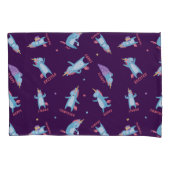 Vele Moods van een Roze, Blauwe, Paarse Unicorn Kussensloop (Voorkant)