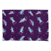 Vele Moods van een Roze, Blauwe, Paarse Unicorn