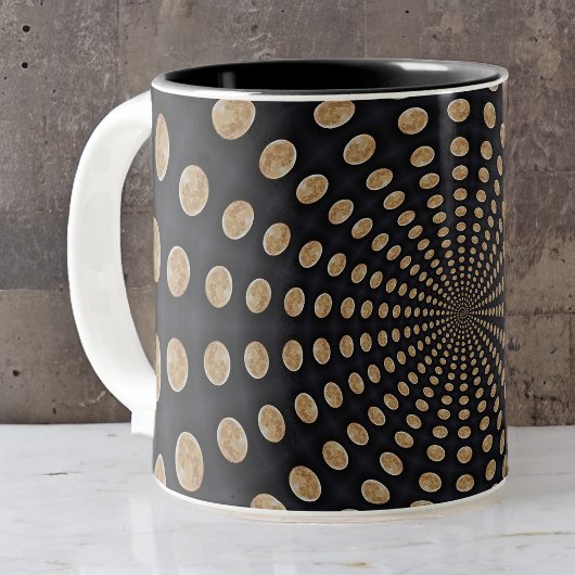 Vele Moons Swirl-Mok of Cup Tweekleurige Koffiemok